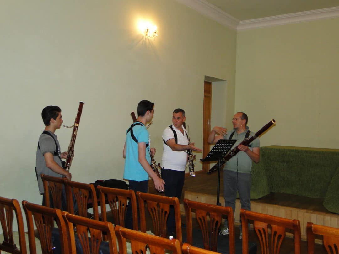 Armen Sepetchyan, Erik Arakelyan with professors Andranik Kocharyan and Giuseppe Ciabocchi day_3