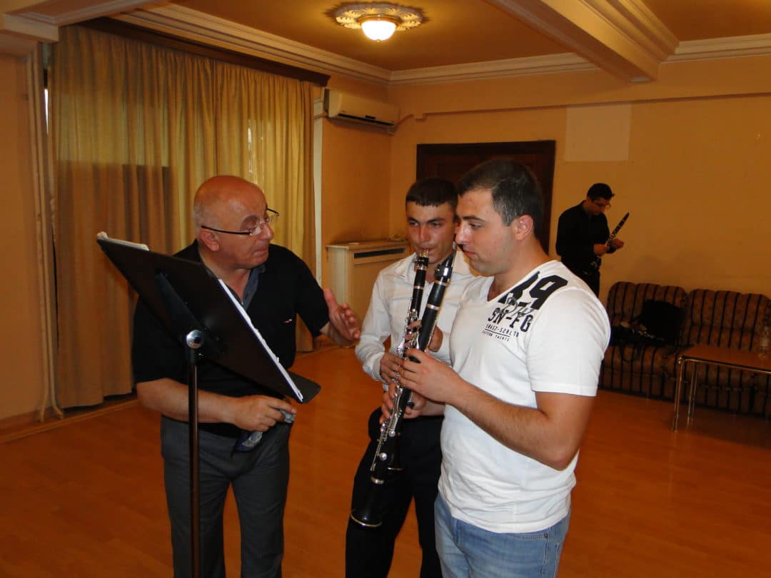 Principal clarinetist Vyacheslav Manucharyan with Davit Sarukhanyan and Misak Gruzyan day 6