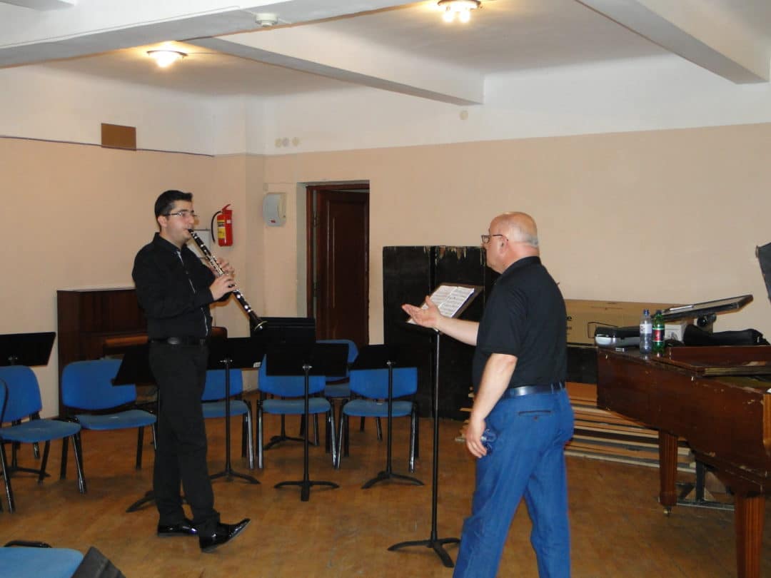 Telman Mkhoyan with principal clarinetist Vyacheslav Manucharyan day 5